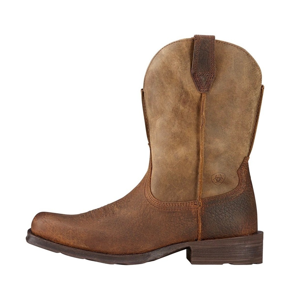 ARIAT Men's Cowboy Boot Rambler‎ Western Work Distressed Brown Leather Square 15